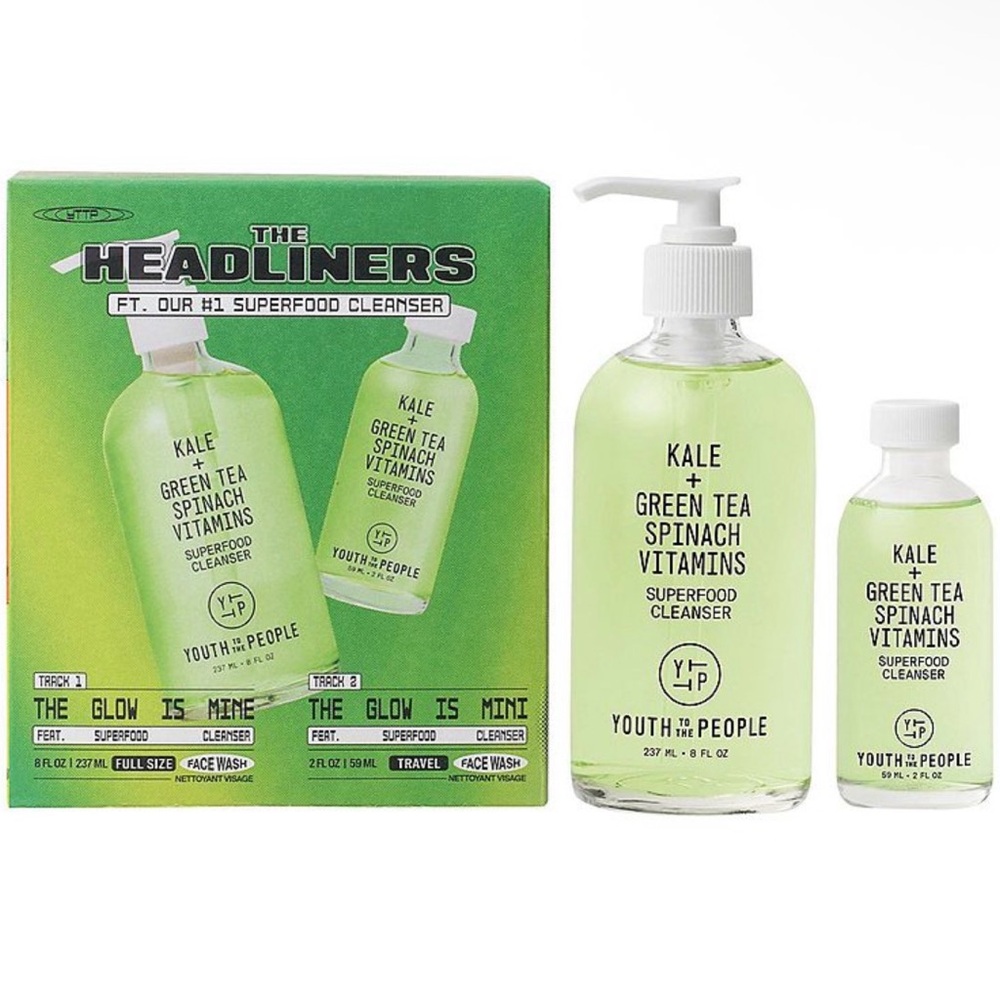 New Youth to the People Headliners Superfood Antioxidant Cleanser Skincare Set
